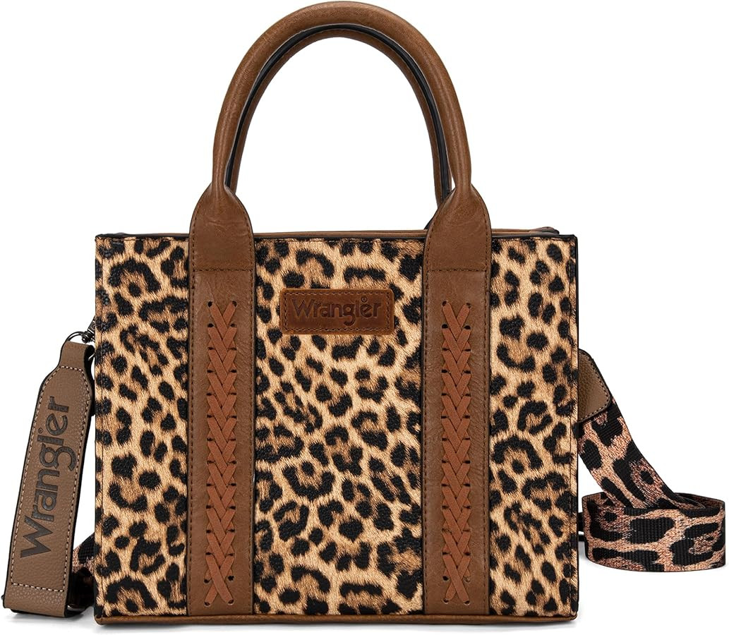 Wrangler Medium Tote Bag for Women Designer Satchel Handbags Top-handle Purses with Strap | Amazon (US)