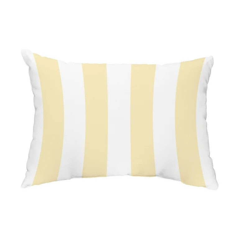 Simply Daisy, 14" x 20" pillowby Stripe Yellow Decorative Stripe Outdoor Pillow | Walmart (US)