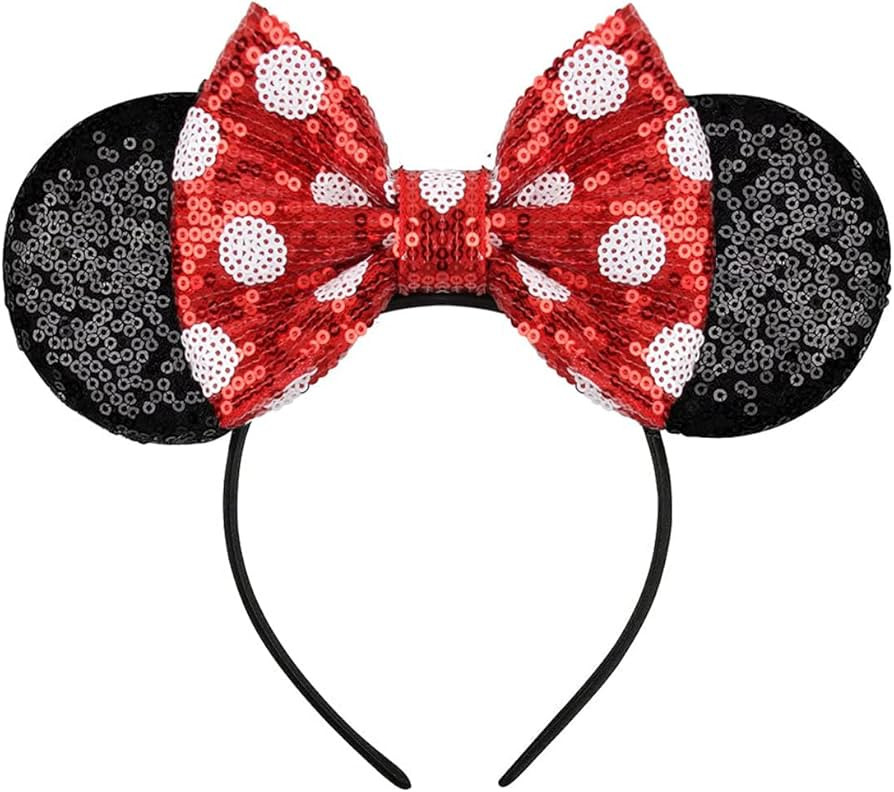 FANYITY Mouse Ears, Sequin Mouse Ears Headband for Girls Women Halloween Birthday Party (TXXRD-W) | Amazon (US)
