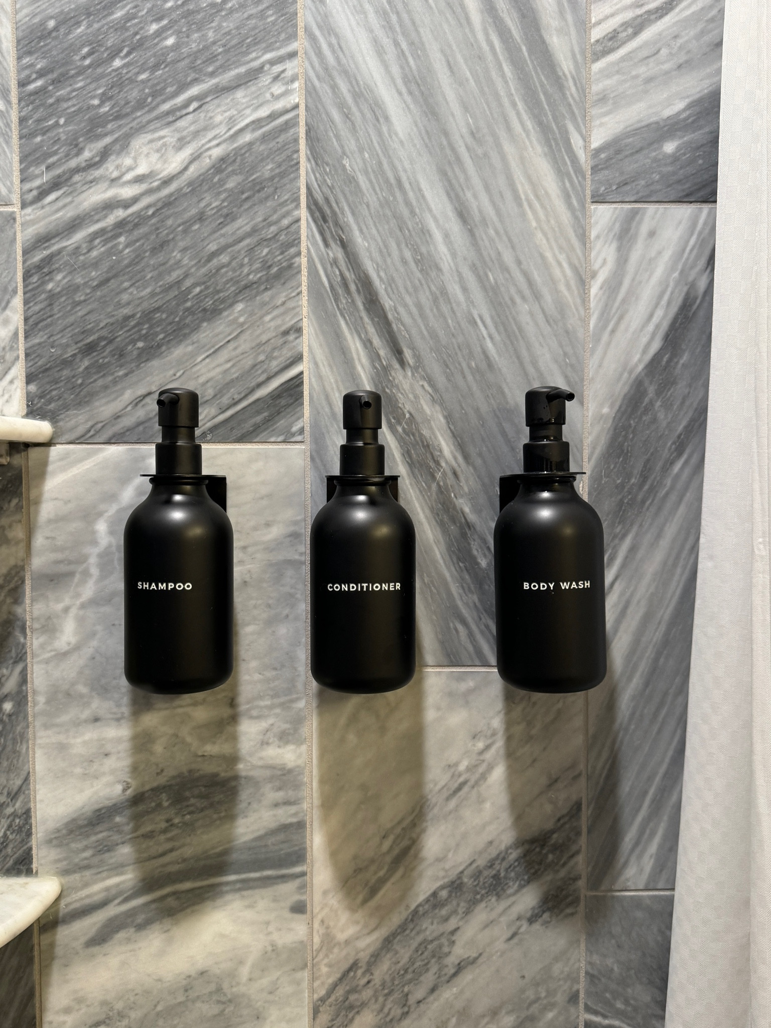 Organize & declutter your shower! I finally got around to installing these yesterday and am happy with the clean look! I used extreme mounting tape instead of the glue that came with them. Linking a couple other styles of bottles too! 

#LTKHome