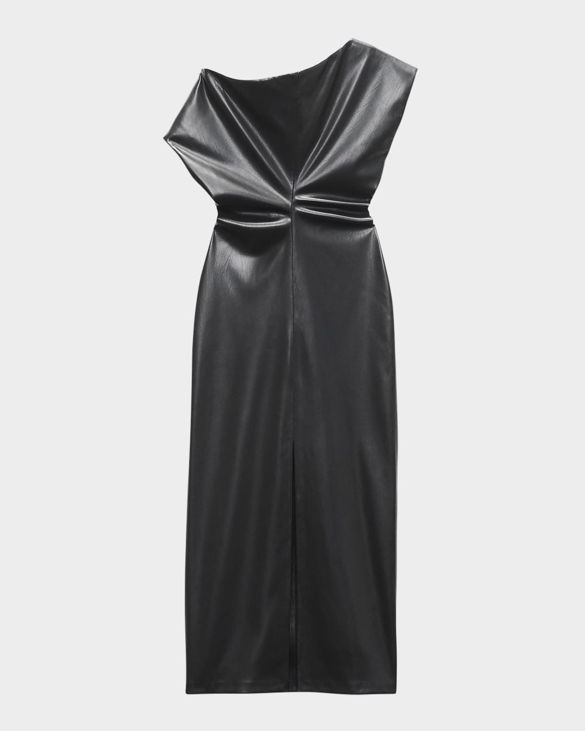 Eleanor Faux Leather Midi Dress | Neiman Marcus