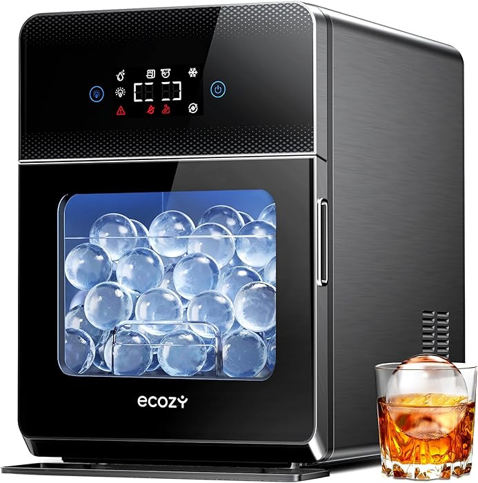 ecozy 2" Clear Ice Ball Maker with CrystalFlux Technology, 4 pcs in 40 Mins, 144 pcs/Day, Sphere ... | Amazon (US)