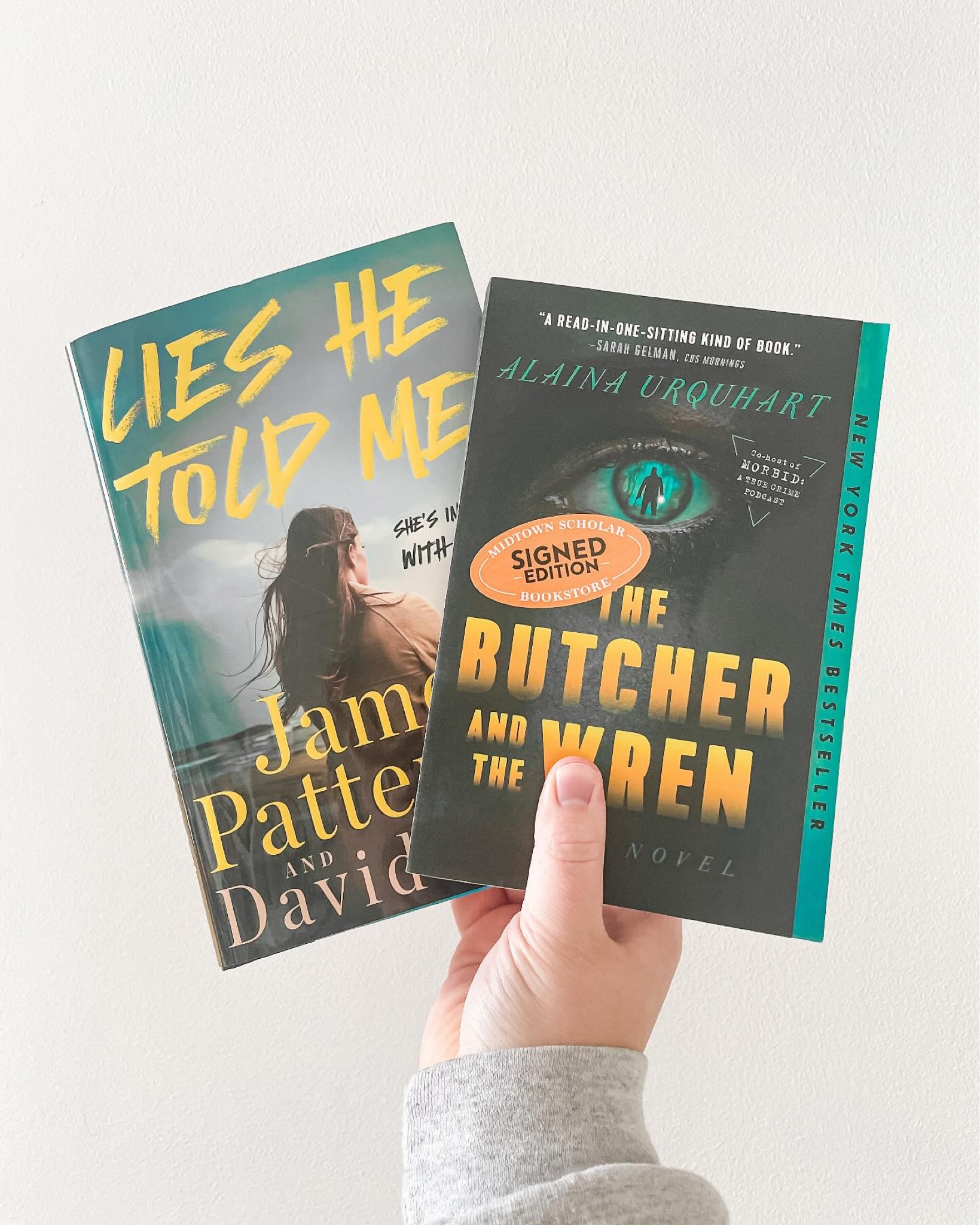 MINI BOOK REVIEWS

I recently finished a few thrillers recommended by bookstagram friends. I thought I’d shared some quick reviews today.

⭐️⭐️⭐️⭐️
Lies He Told Me by James Patterson and David Ellis

This one was recommended by @maddies.reads, and it was exactly what I needed at the time - a quick, bingeable thriller. I finished it in a single day. The chapters were small and told from multiple POV (a personal fave). The plot was twisty enough to keep me guessing. 

⭐️⭐️⭐️💫
The Butcher and The Wren by Alaina Urquhart

I love a good serial killer thriller (that’s not as weird as it sounds). This was a very quick read that kept me engaged. I liked how the killer wasn’t a surprise and has a POV throughout the book. The twist didn’t fully work for me? But I’m intrigued enough to read book 2!

Have you read either of these? What did you think?

#bookreviews #bookreview #thebutcherandthewren #thrillerthursday #jamespatterson #davidellis #bookish #bookrecs #thrillerbooks #readingisfun #readingisfundamental #goodbooks #bibliophile