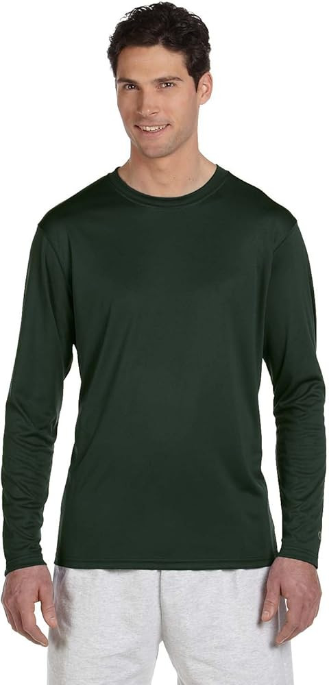 Champion Men's Long-Sleeve Double-Dry Performance T-Shirt | Amazon (US)