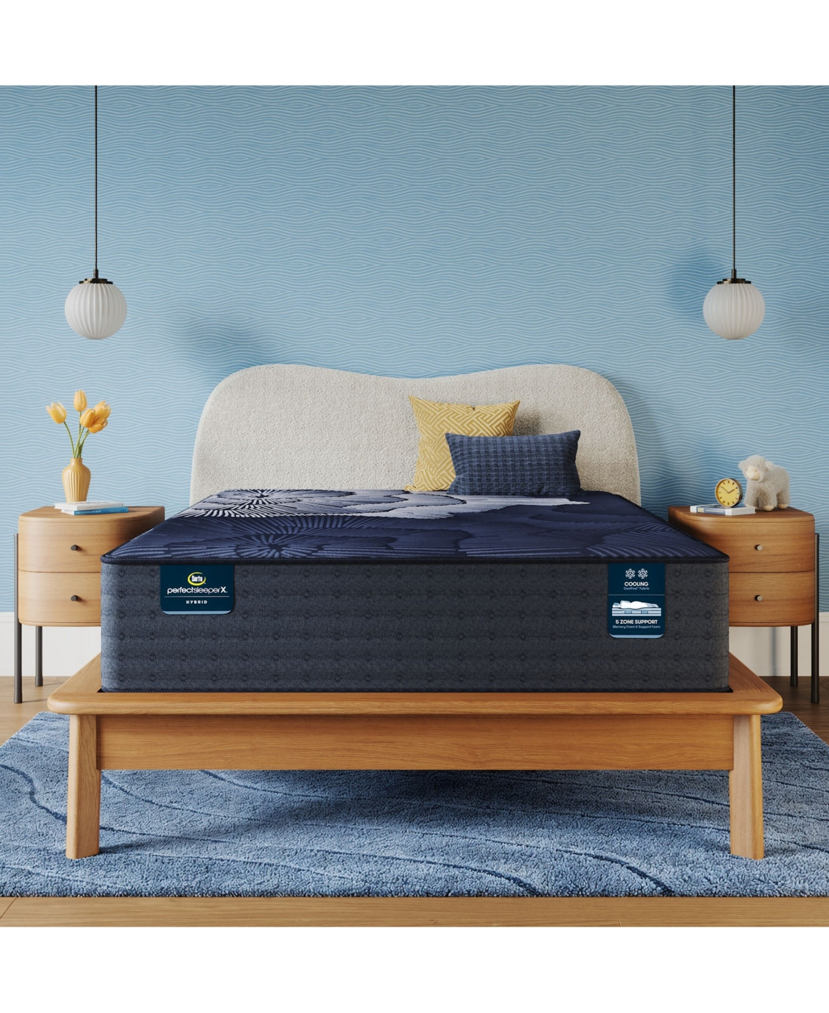 Serta Perfect Sleeper X Prescott 14" Smooth Hybrid Medium Firm Mattress Set - King | Macy's