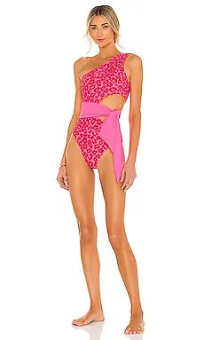 BEACH RIOT Rae One Piece in Famous High Risk Red Leopard from Revolve.com | Revolve Clothing (Global)