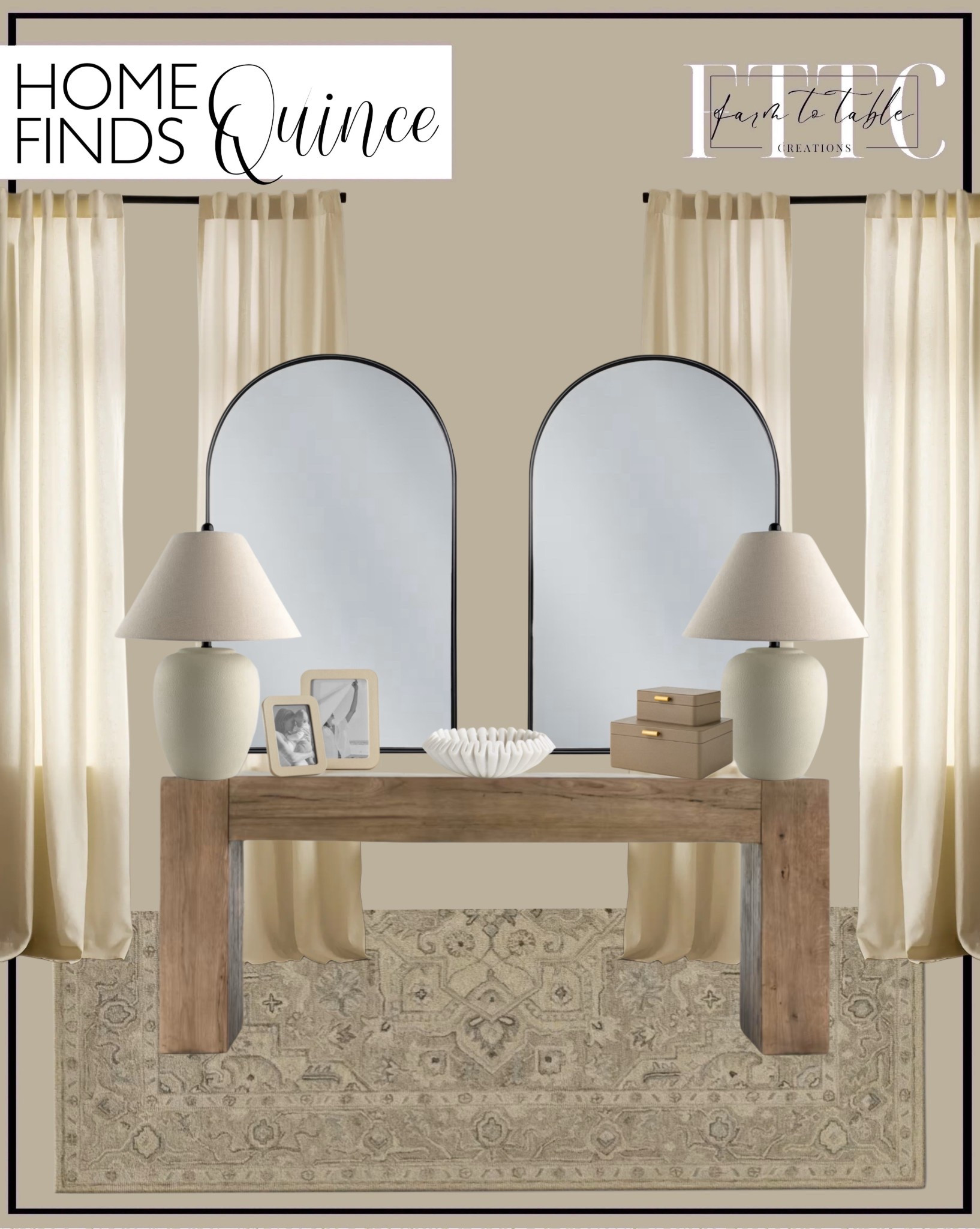 Quince Home Finds That Look High-End for Less

Follow @farmtotablecreations on Instagram for daily home finds, styling ideas, and deals 🤍

I was honestly shocked by the amazing selection of home pieces from @onequince. From timeless furniture and mirrors to elevated lighting and neutral decor, everything feels thoughtfully designed and so high quality — without the designer price tag. These are effortless upgrades that make your home look instantly more polished and pulled together.

#quincepartner #quince #homefinds #livingroomfurniture #console #consoledecor #lamps #tablelamps #lighting #mirrors #archedmirror #neutralhome #neutraldecor #homeinspo #interiordecor #interiorstyling #homedecorfinds #affordableluxury #elevatedhome #timelessstyle 

#LTKSaleAlert #LTKHome #LTKFindsUnder100