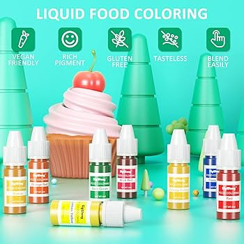 Food Coloring - 36 Color Concentrated Liquid Food Colouring Set - neon Liquid Food Color Dye for ... | Amazon (US)