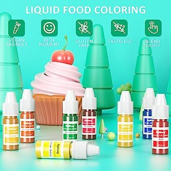 Food Coloring - 36 Color Concentrated Liquid Food Colouring Set - neon Liquid Food Color Dye for ... | Amazon (US)