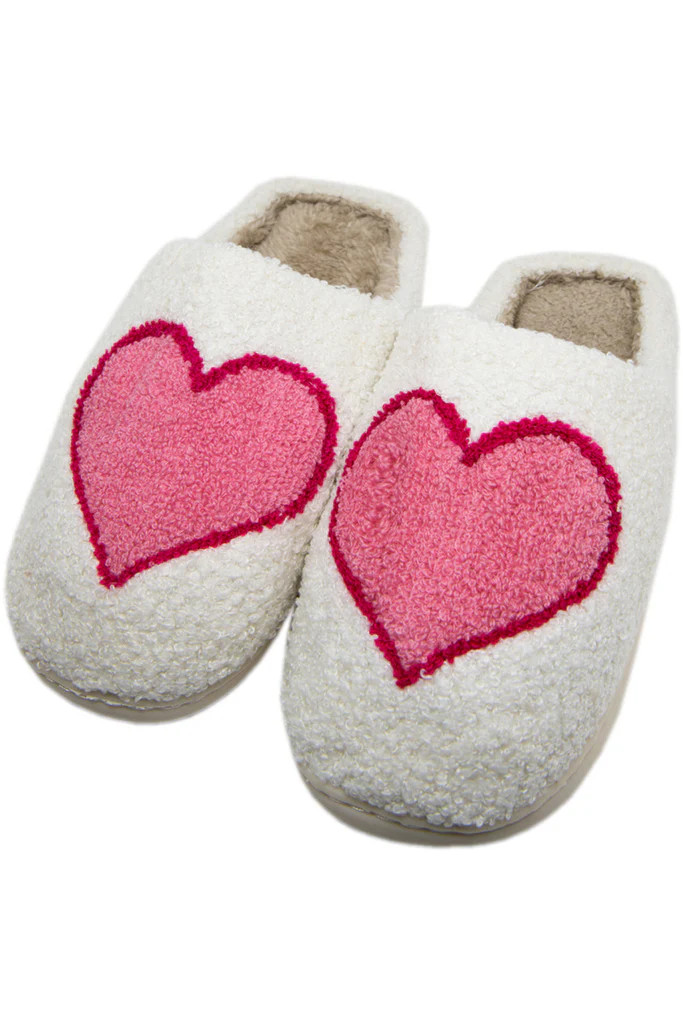 Pink/Red Heart Slippers | Katydid.com