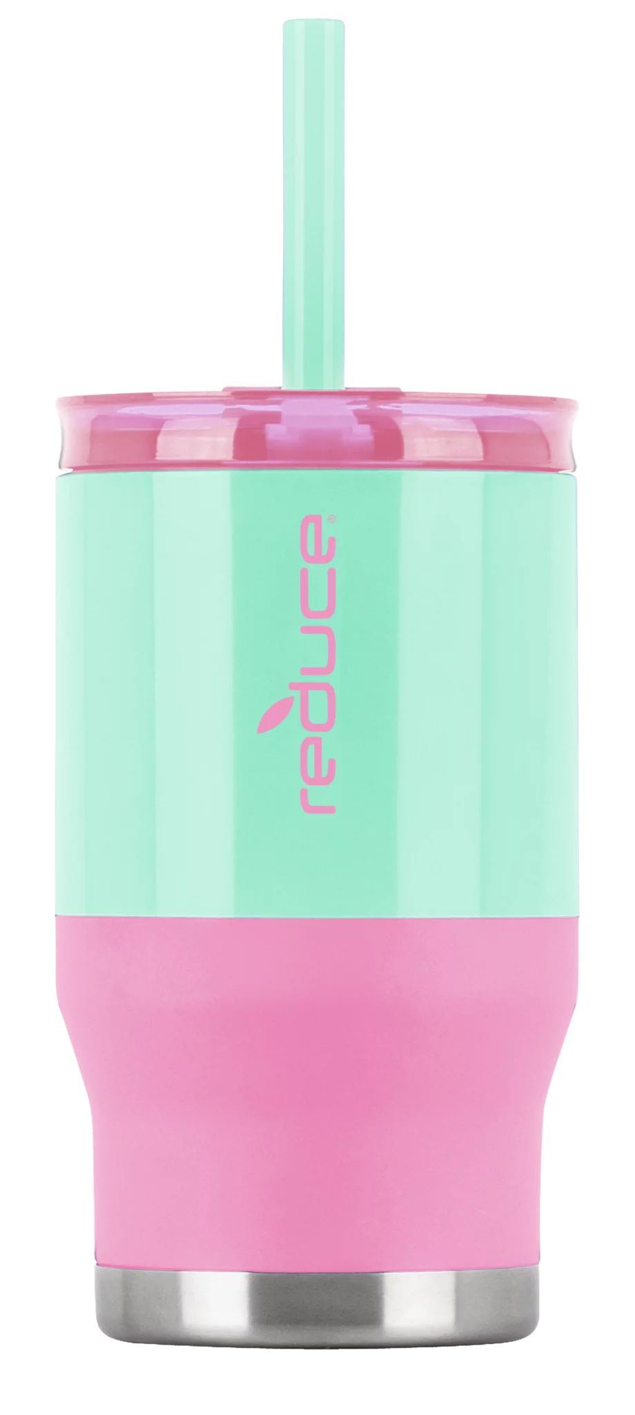Reduce Coldee 14oz Stainless Steel Kids Tumbler with 3-in-1 Straw Lid, Berry Mint | Walmart (US)