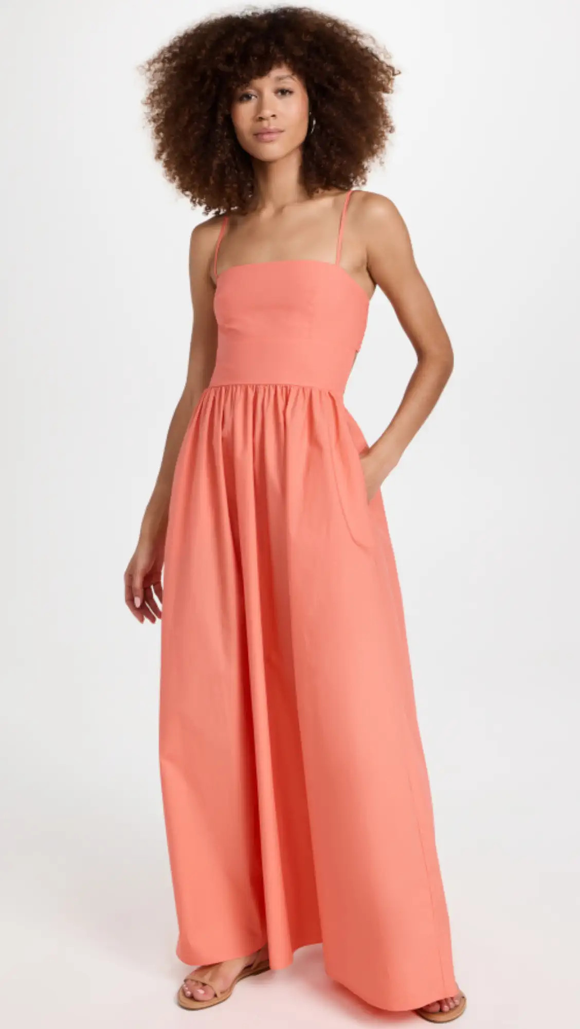 Poplin Open Back Dress 42" | Shopbop