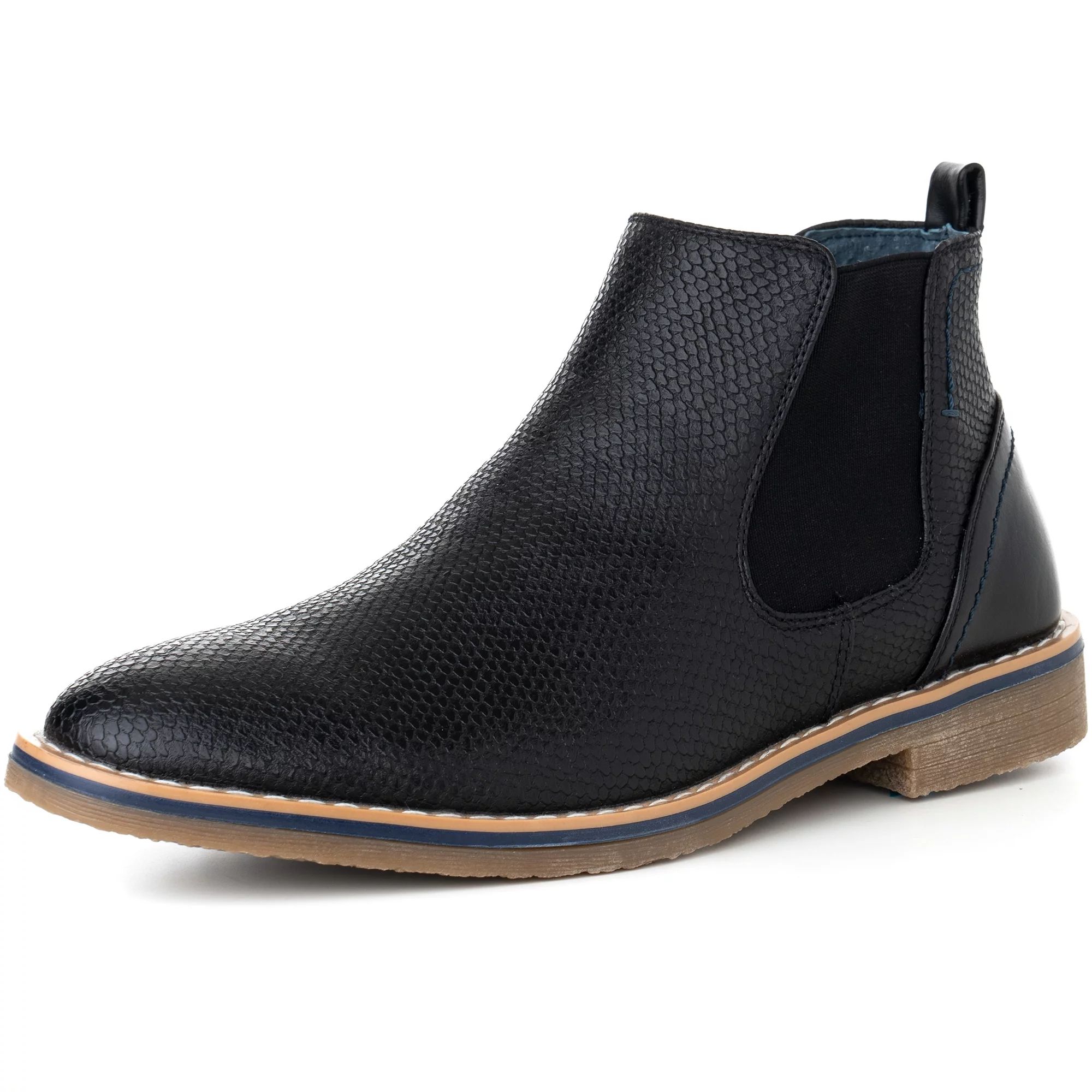 Alpine Swiss Mens Nash Chelsea Boots Snakeskin Ankle Boot Genuine Leather Lined | Walmart (US)
