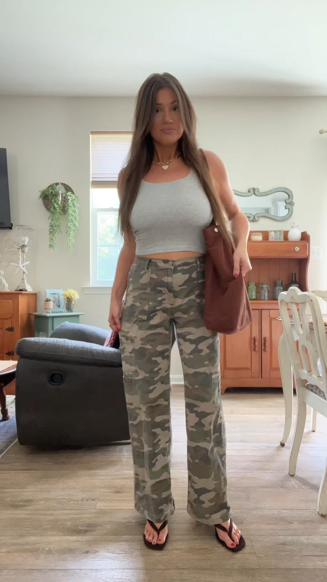 Viral camo cargo pants @ WALMART! Great summer to fall transition fit 🤎🍂

Tank top: large
Pants: small
Kitten Heels: 7.5 (true to size)

#LTKootd #LTKgrwm #LTKSaleAlert