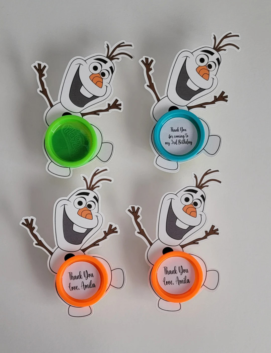 Frozen Olaf Mini Play-Doh holder for Party Favors (Disney) | Etsy (US)