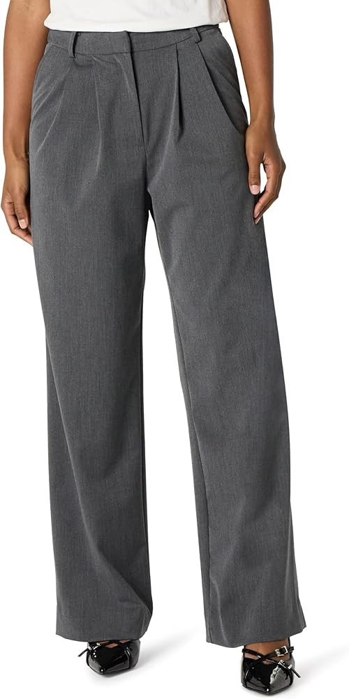 The Drop Women's Standard Nancy Pleat Front Wide Leg Trouser | Amazon (US)