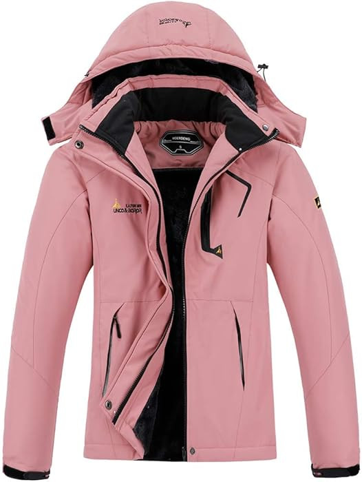 MOERDENG Women's Waterproof Ski Jacket Warm Winter Snow Coat Mountain Windbreaker Hooded Raincoat Ja | Amazon (US)