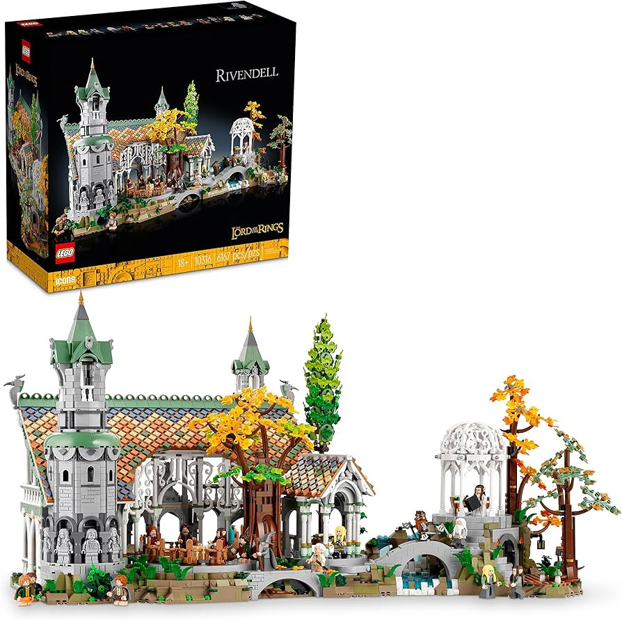 LEGO Icons The Lord of The Rings: Rivendell Building Model Kit for Adults, Construct and Display ... | Amazon (US)
