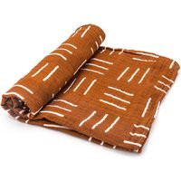 Muslin Swaddle Baby Blanket - Burnt Orange Mudcloth | Etsy (US)