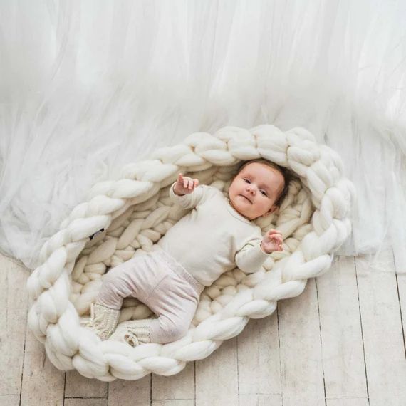 Handmade Baby Basket-newborn Baby Basket-baby Bed-handknit | Etsy | Etsy (US)