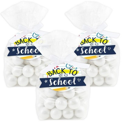 Big Dot of Happiness Back to School - First Day of School Classroom Clear Goodie Favor Bags - Treat Bags With Tags - Set of 12 | Target