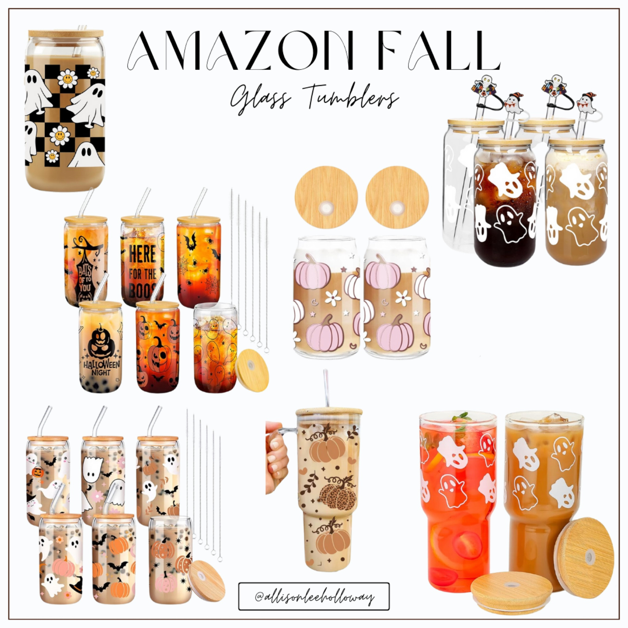 FALL GLASS TUMBLERS 🤩

Perfect for on the go or your coffee bar at home  

#LTKHalloween #LTKFindsUnder50 #LTKSeasonal