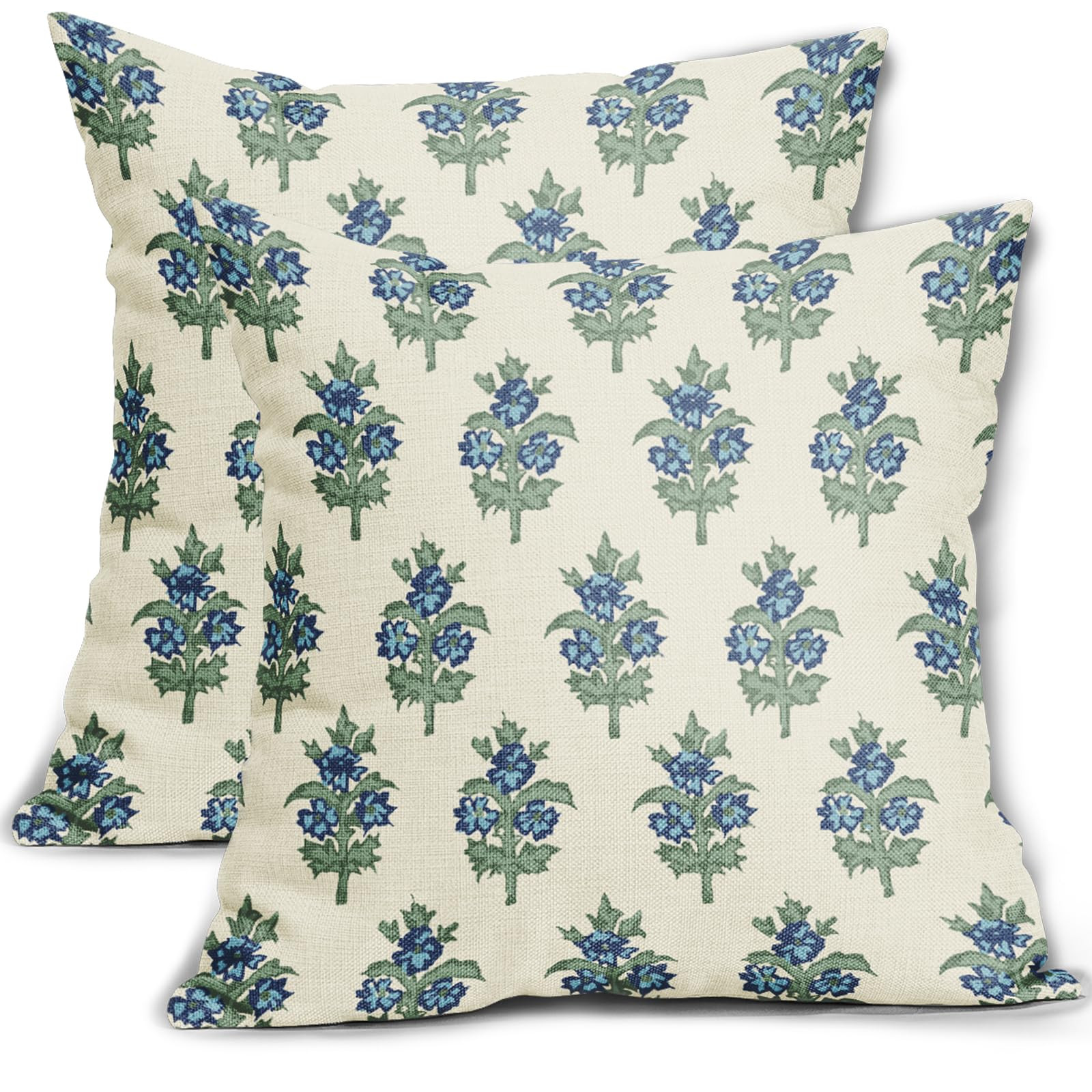 Sage Green Blue Floral Pillow Covers 20x20 Outdoor | Amazon (US)