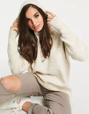 New Look knitted hoodie in oatmeal | ASOS | ASOS (Global)