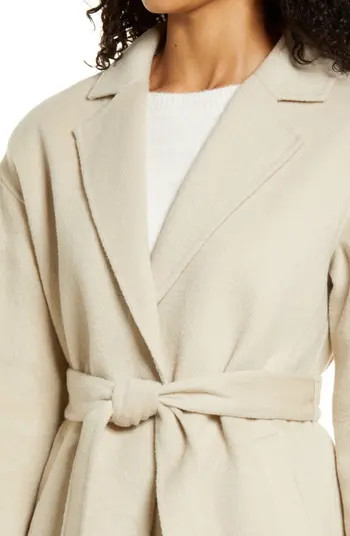 Sam Edelman Belted Wool Blend Coat | Nordstrom | Nordstrom