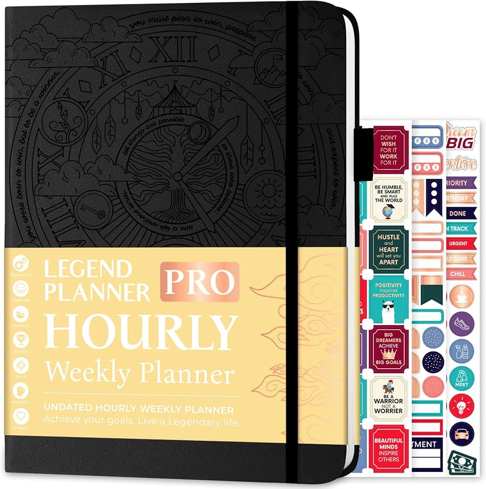 Legend Planner PRO Hourly Schedule - Weekly & Daily Organizer with Time Slots. Appointment Book J... | Amazon (US)