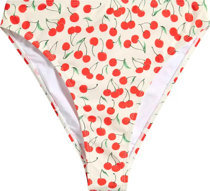 Good American Good Waist Cherry Print Cheeky Bikini Bottoms | Nordstrom | Nordstrom