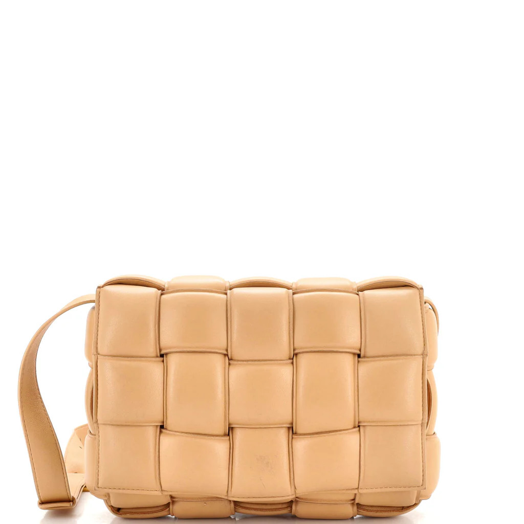 Cassette Crossbody Bag Padded Maxi Intrecciato Leather | Rebag