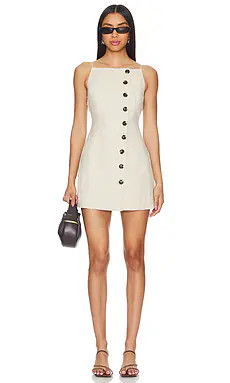 SNDYS Allegra Linen Mini Dress in Natural from Revolve.com | Revolve Clothing (Global)