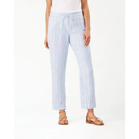 Tommy Bahama Women s Tamil Stripe Linen Pants Turkish Sea Small | Walmart (US)