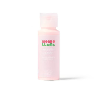 2oz Satin Acrylic Paint Strawberry Marshmallow - Mondo Llama™ | Target
