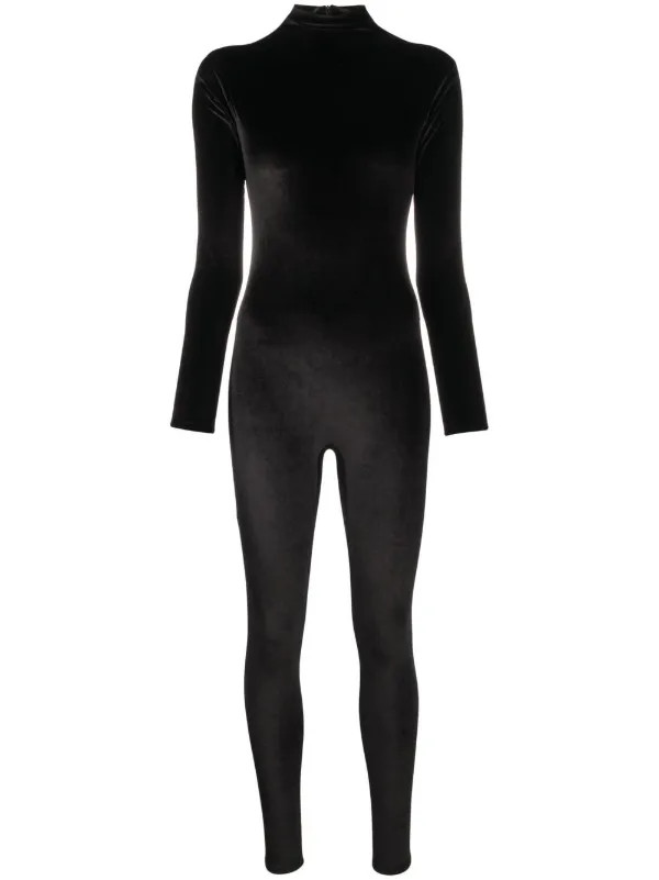 long-sleeve velvet jumpsuit | Farfetch Global
