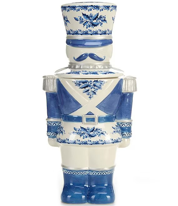 Southern Living Chinoiserie Christmas Collection Blue Nutcracker Cookie Jar | Dillard's | Dillard's