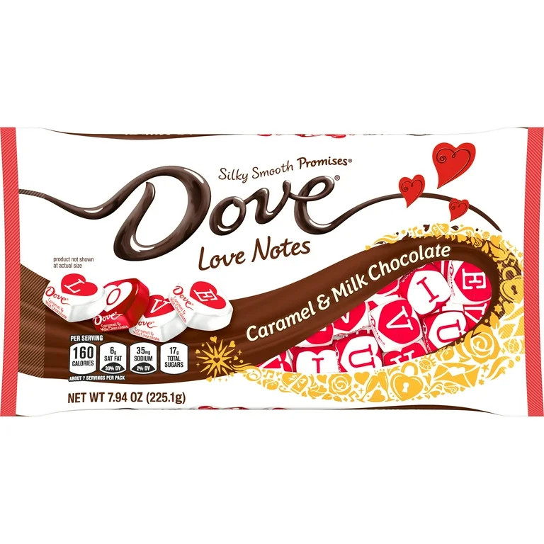 Dove Promises Love Notes Caramel Milk Chocolate Valentine Candy - 7.94 oz | Walmart (US)