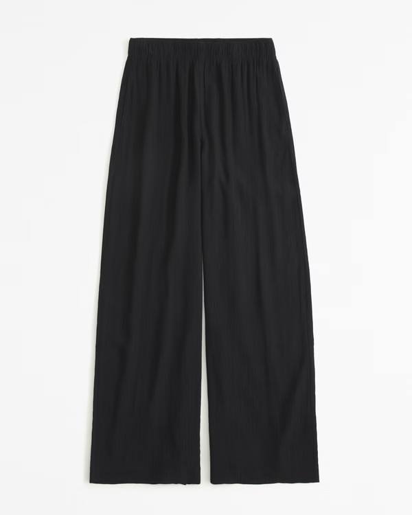 Crinkle Textured Pull-On Pant | Abercrombie & Fitch (US)