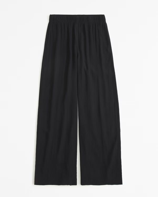 Women's Crinkle Textured Pull-On Pant | Women's Bottoms | Abercrombie.com | Abercrombie & Fitch (US)