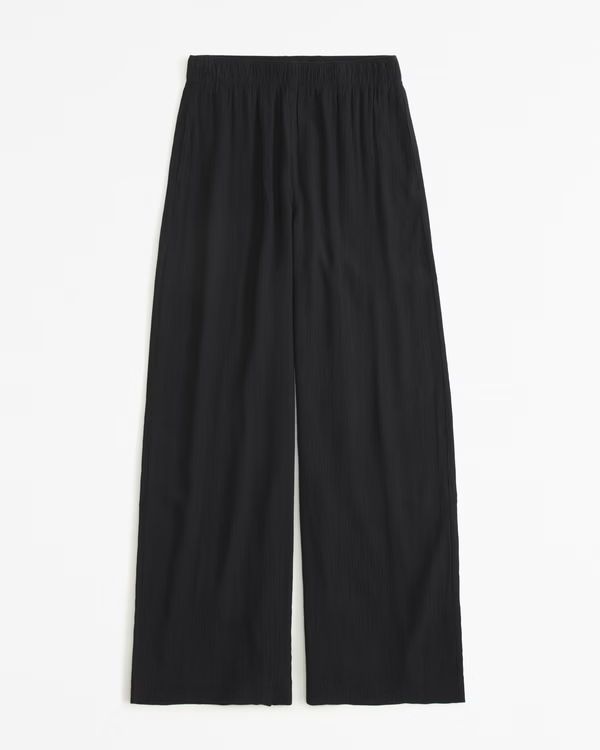 Women's Crinkle Textured Pull-On Pant | Women's 20% Off Select Styles | Abercrombie.com | Abercrombie & Fitch (US)