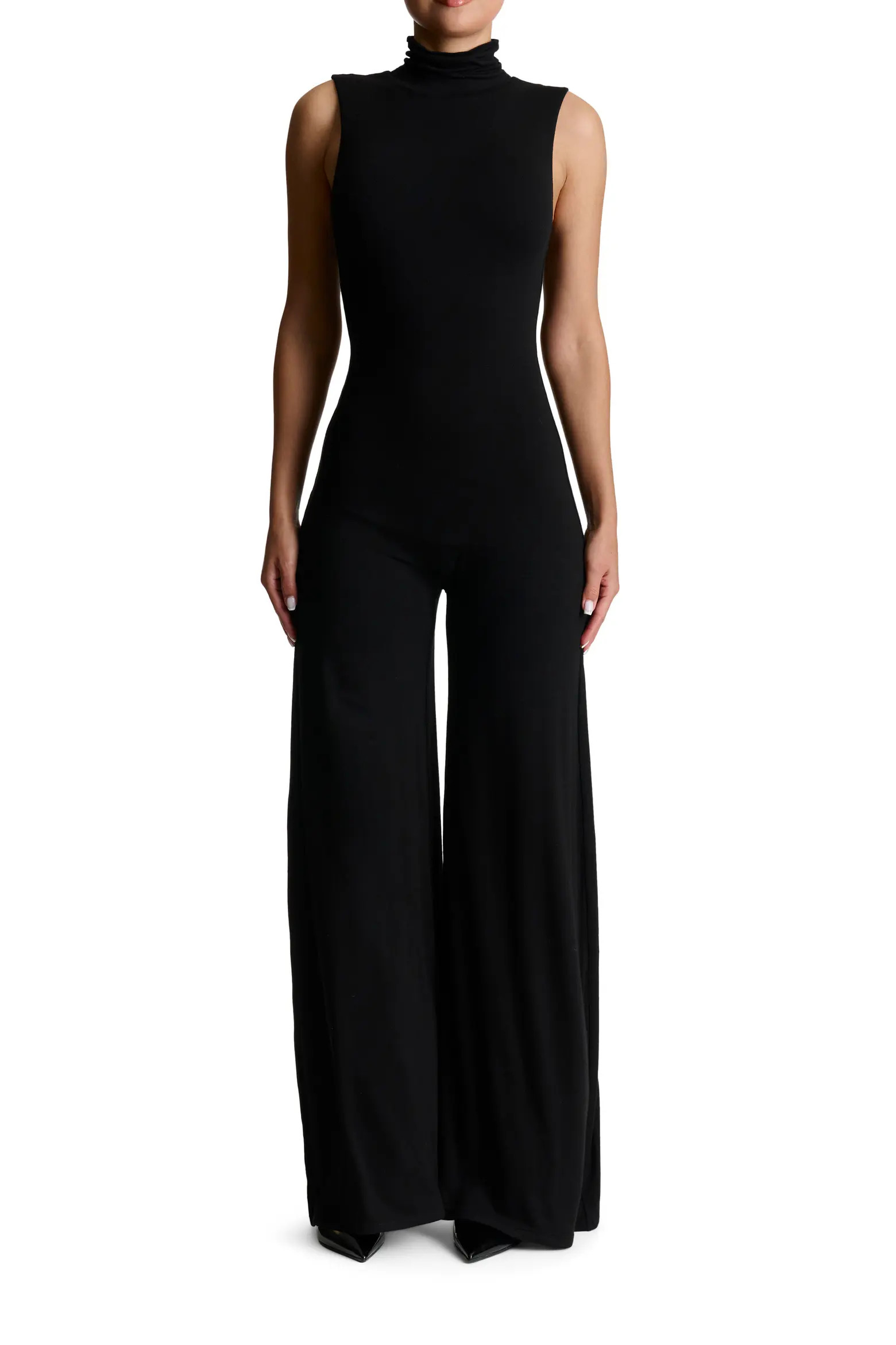 Naked Wardrobe Scrunch Neck Straight Leg Jumpsuit (Women) | Nordstrom | Nordstrom