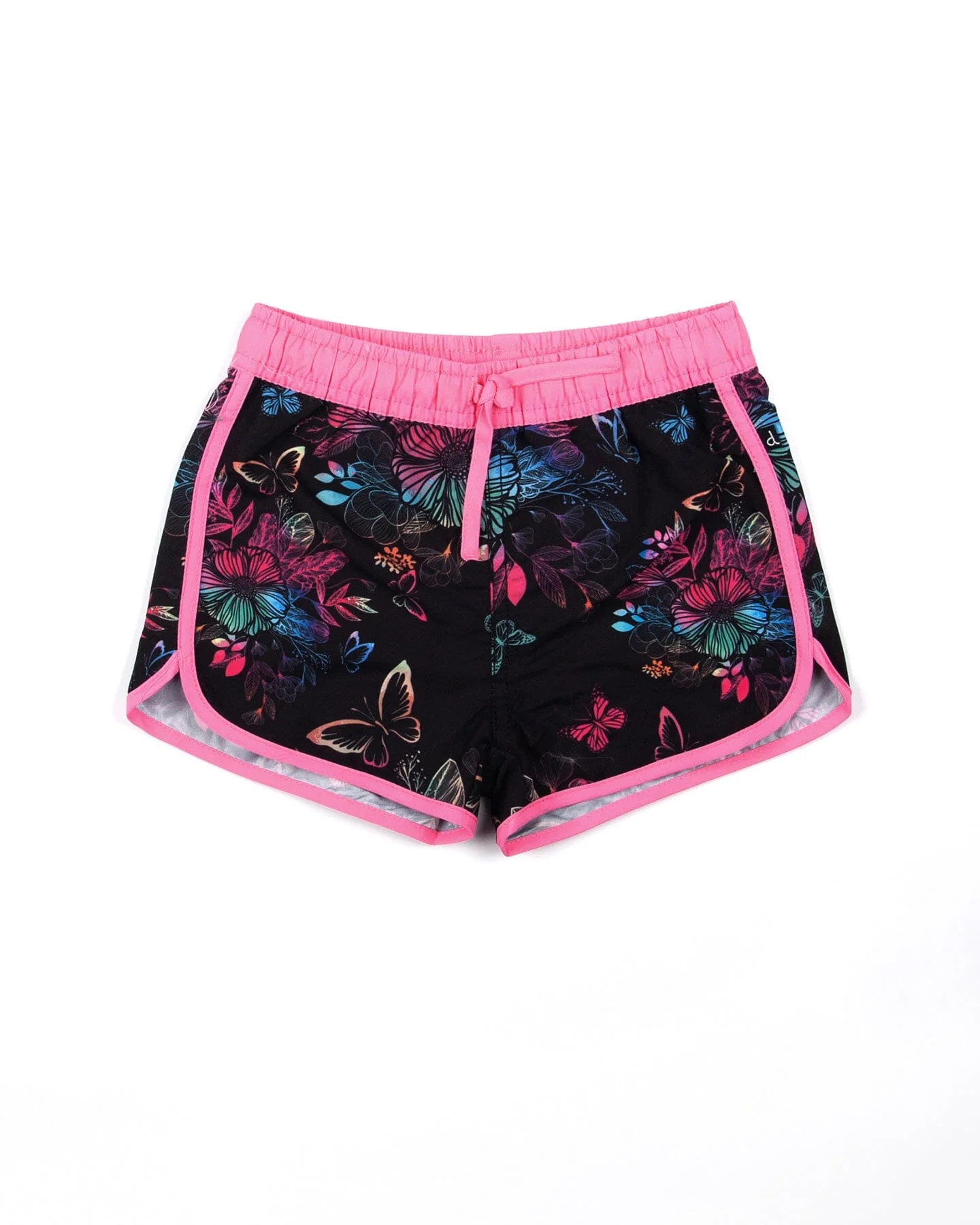Printed Boardshort Black Butterflies | Deux par Deux Childrens Designer Clothing