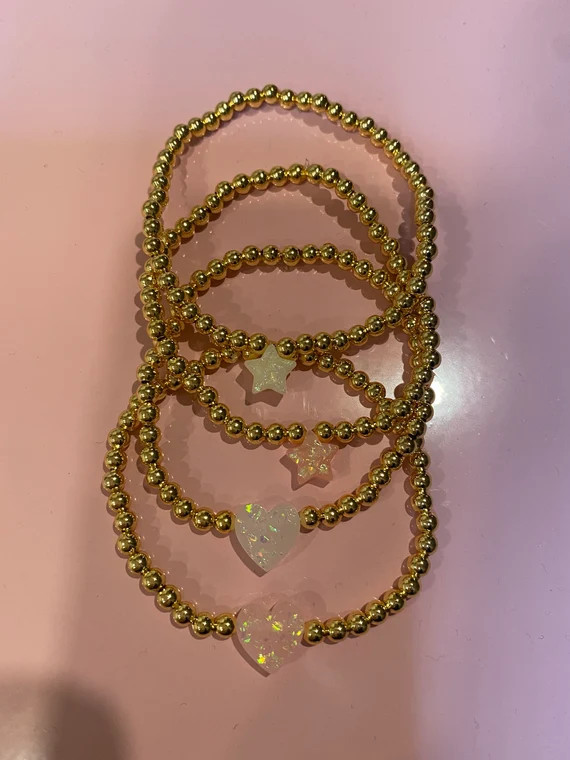 Opal Heart or Star Bracelet | Etsy | Etsy (US)