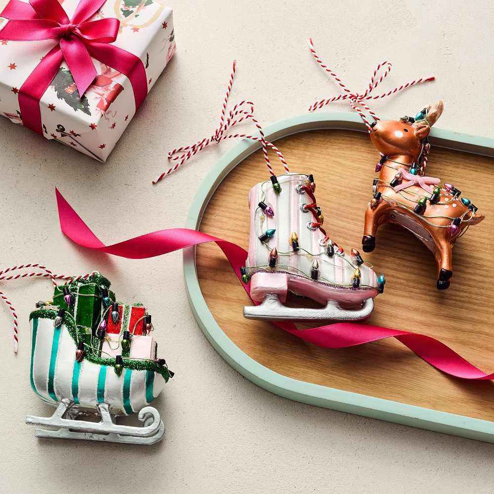 Light-Up Ice Skate Ornament | West Elm (US)