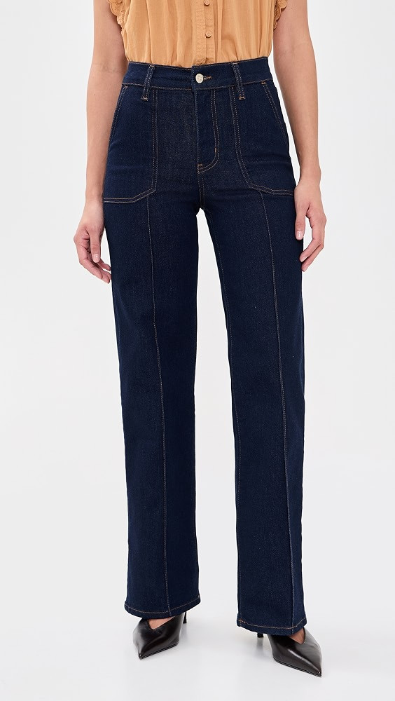 Le Slim Palazzo Pintuck Pocket Jeans | Shopbop