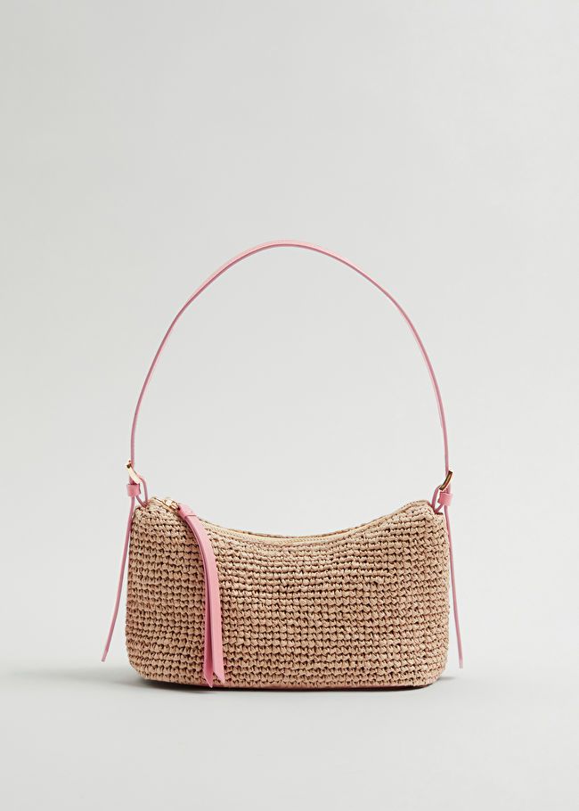 Small Leather-Trimmed Straw Bag | & Other Stories (EU + UK)