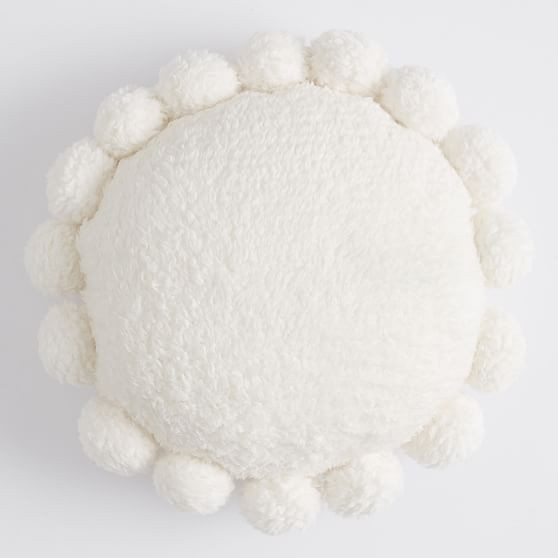 Cozy Pom Pillow, 14" round, Dusty Iris | Pottery Barn Teen