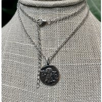 Owl & Athena Coin Necklace-Owl Necklace-Athena The Owl-sterling Silver Chain | Etsy (US)
