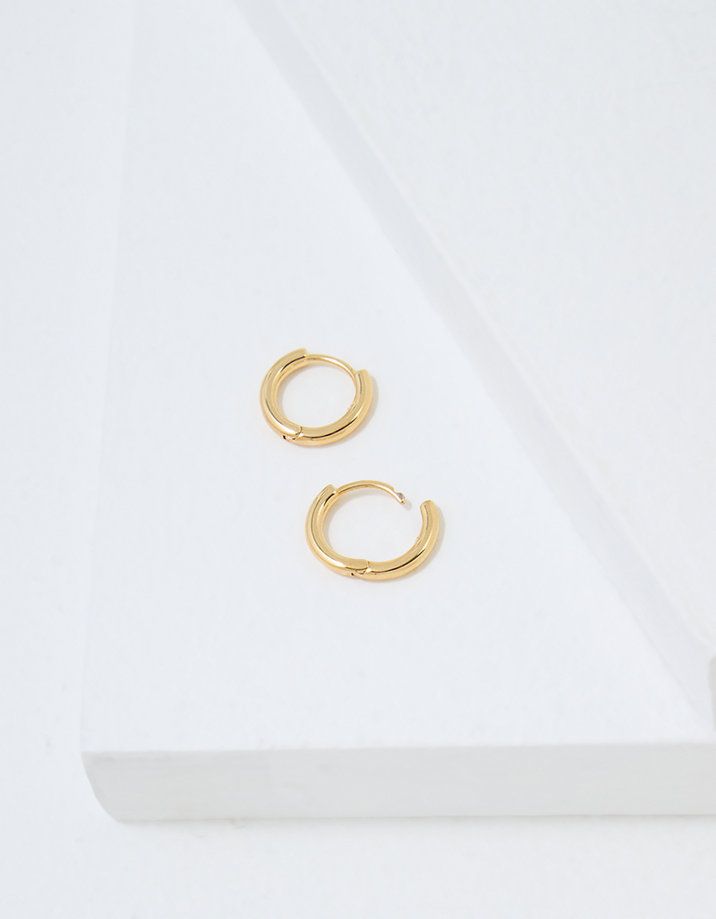 AE The Keeper's Collection 14K Gold Hoop Earrings | American Eagle Outfitters (US & CA)